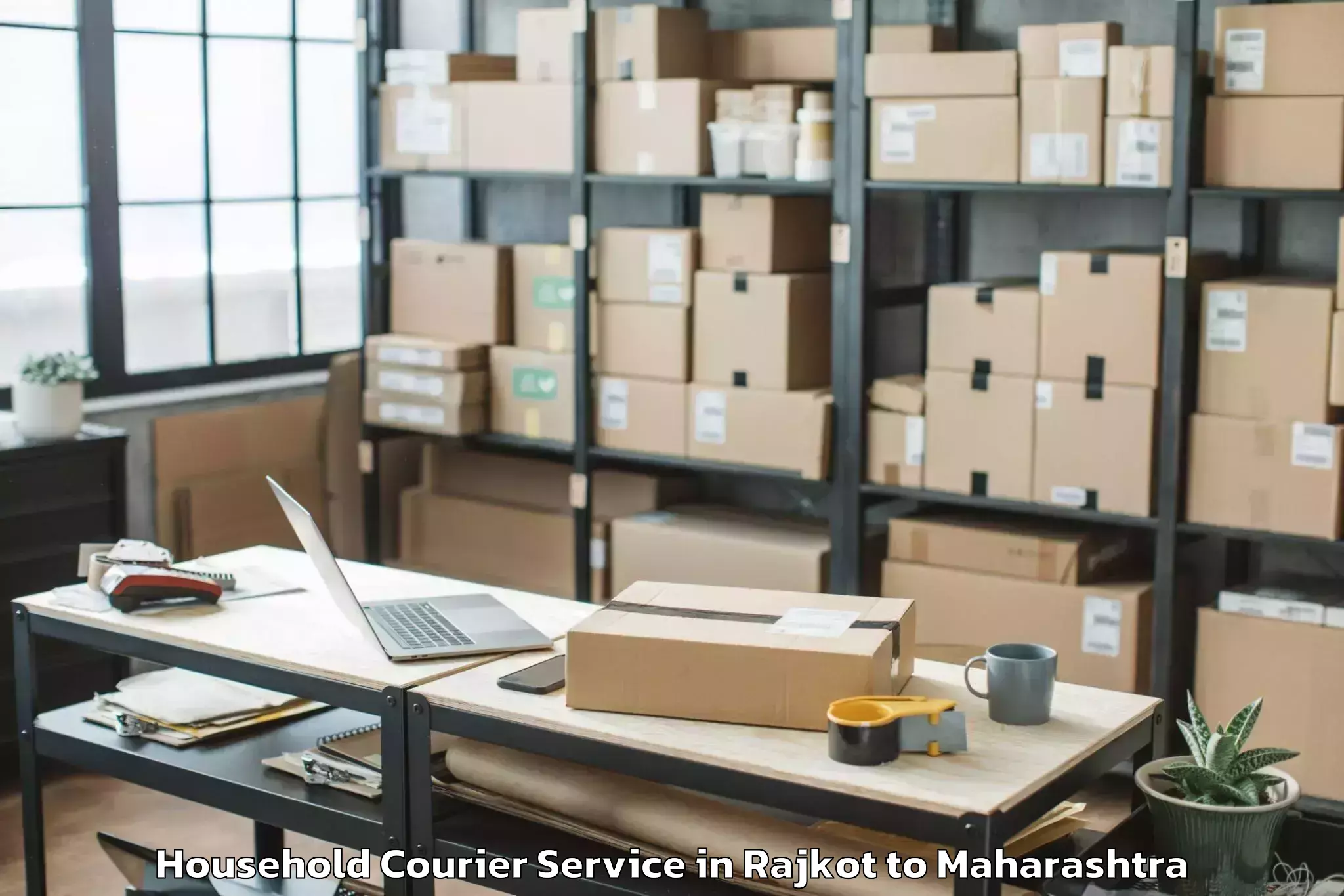 Professional Rajkot to Waluj Midc Household Courier